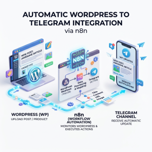 Wordpress and telegram integration via n8n
